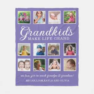 Großkinder machen Life Grand Quote 12 Foto Lila Fleecedecke