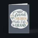 Großkinder mit Handschrift machen Lebensangebot Karte<br><div class="desc">Großkinder machen lebensgroße Niedliche Typografie mit farblich bearbeitbarem Herz, Blätter und Text - Ein niedliches, handgezeichnetes Design in der Eukalyptus Green, Mint, Navy Blue, Gold und Pine Green Colorway. Alle Elemente des Designs sind farbeditierbar! Mit edlen handgeschriebenen Schriftart, niedlichen handgezogenen Elementen und einer schönen Farbpalette. Dieses Grand-Kids-Angebot ist perfekt für...</div>