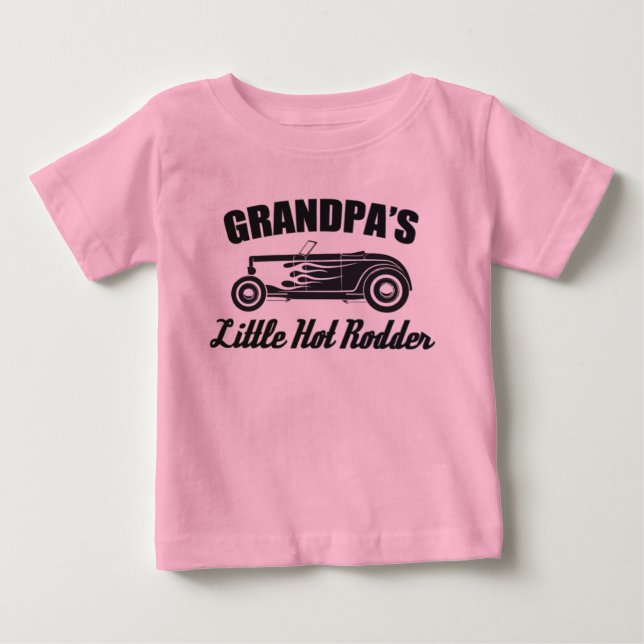 Großkinderwagen der Großmutter, kleine heiße Rodde Baby T-shirt (Vorderseite)