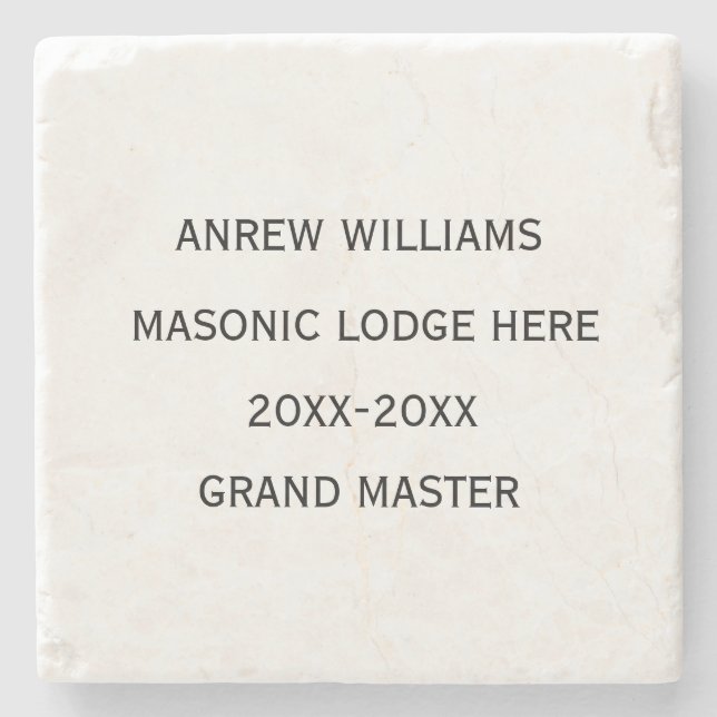 Großmeister Freemason Freimaurer Geschenke Steinuntersetzer (Vorderseite)