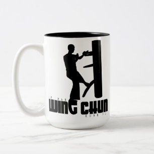 Großmeister - Ip Man "Wing Chun" Holzdumme Zweifarbige Tasse