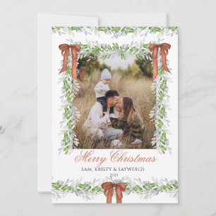 Großmillennial-Familienfoto-Weihnachtskarte Einladung