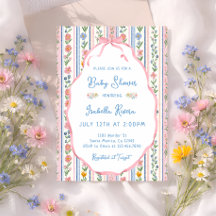 Großmillennial Vintage Blumen Mädchen Baby-Party