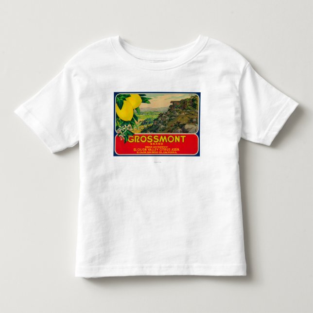 Grossmont Zitrone LabelEl Cajon, CA Kleinkind T-shirt (Vorderseite)