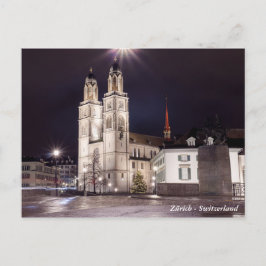 Grossmunster Kirche in Zürich Postkarte
