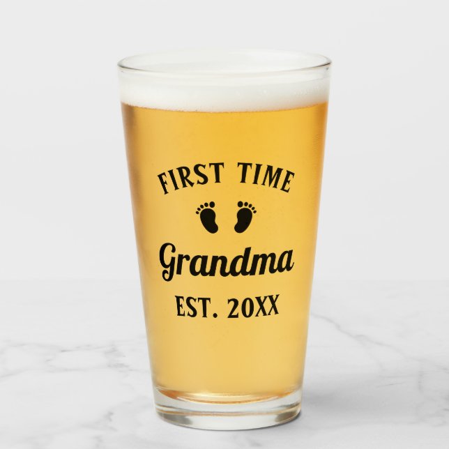 Großmutter Abuela Nonna Grammy Erstmaliges Grandma Glas (Vorne (Gefüllt))
