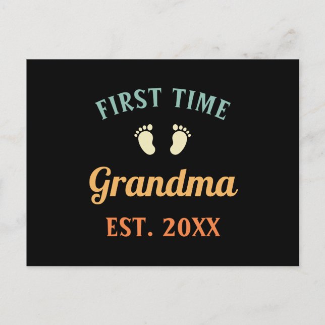 Großmutter Abuela Nonna Grammy Erstmaliges Grandma Postkarte (Vorderseite)