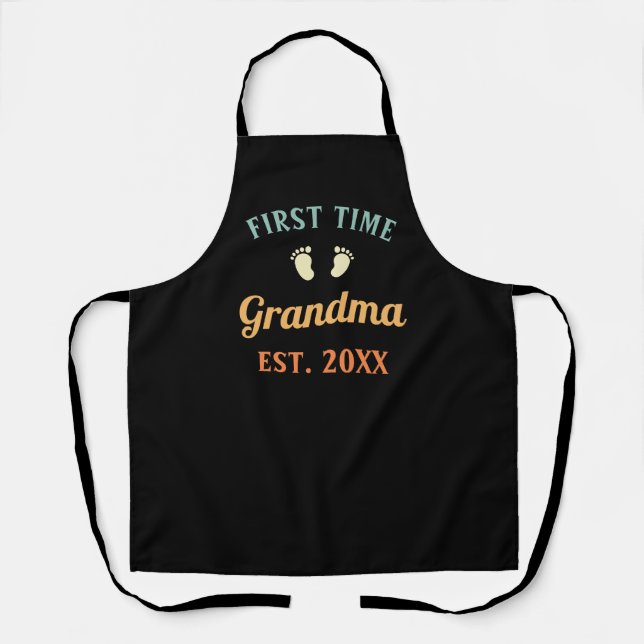 Großmutter Abuela Nonna Grammy Erstmaliges Grandma Schürze (Vorderseite)
