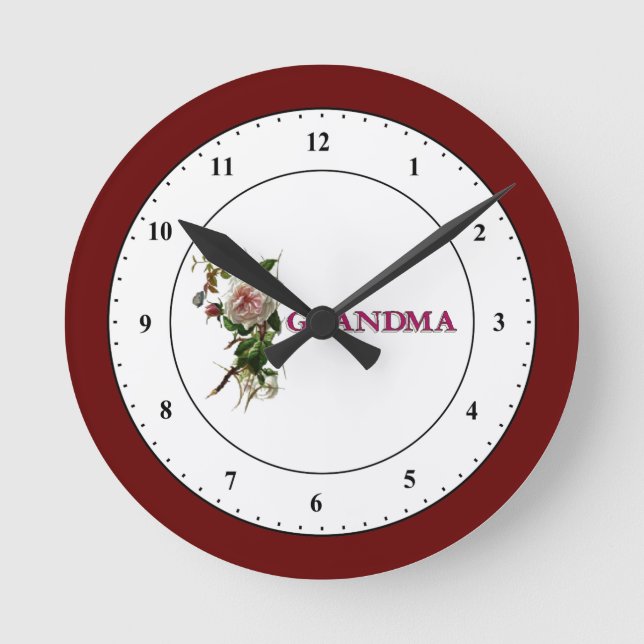 Großmutter Antike Rose Uhr (Vorderseite)