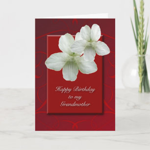 Großmutter Birthday Wild White Violet Karte