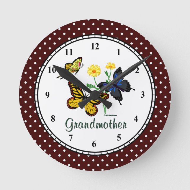 Großmutter Clock Runde Wanduhr (Vorderseite)