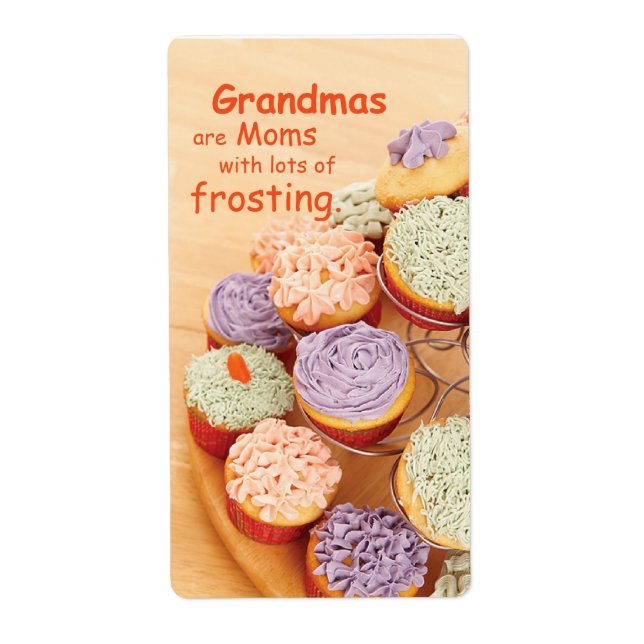 Großmutter Cupcakes Muttertag, Vertikal, Geschenk (Vorne)