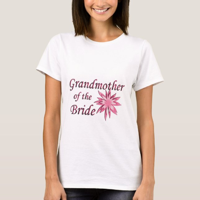 Großmutter der Braut Rosa T-Shirt (Vorderseite)