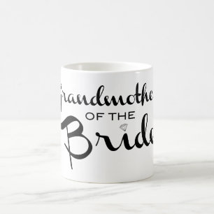 Großmutter der Braut Schwarz auf Weiß Kaffeetasse