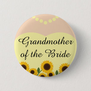 Großmutter der Braut-Sonnenblumen Wedding Button
