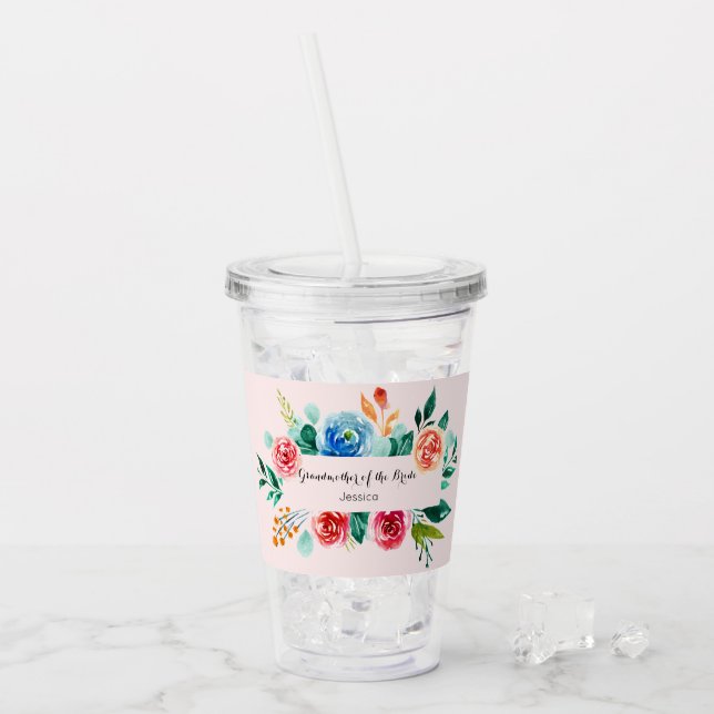 Großmutter der Brautblütenhochzeit Acryltrinkbecher (Vorderseite Ice)