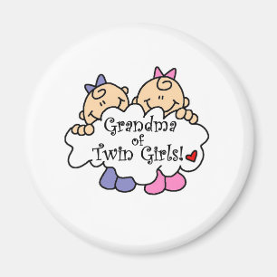Großmutter der Doppelmädchen Magnet