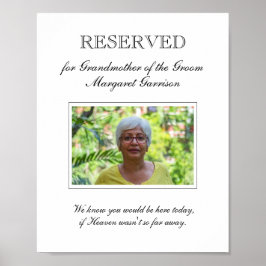 Großmutter der Groom-Foto-Gedenkfeier Poster