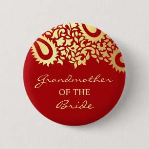 Großmutter des Braut Paisleys Hochzeits-Knopfes Button