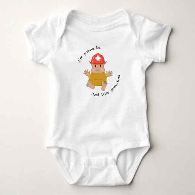 Großmutter des Feuerwehrmanns Baby Strampler (Vorderseite)