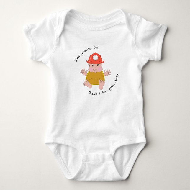 Großmutter des Feuerwehrmanns Baby Strampler (Vorderseite)