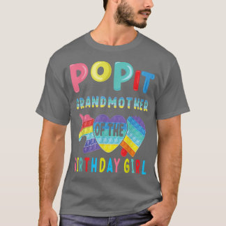 Großmutter des Geburtstagsmädchen Pops It Unicorn  T-Shirt