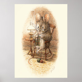 Großmutter Dormouse Knitting Poster