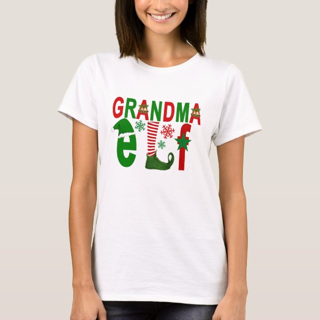 GROSSMUTTER-Elfweihnachten. .png T-Shirt (Vorderseite)