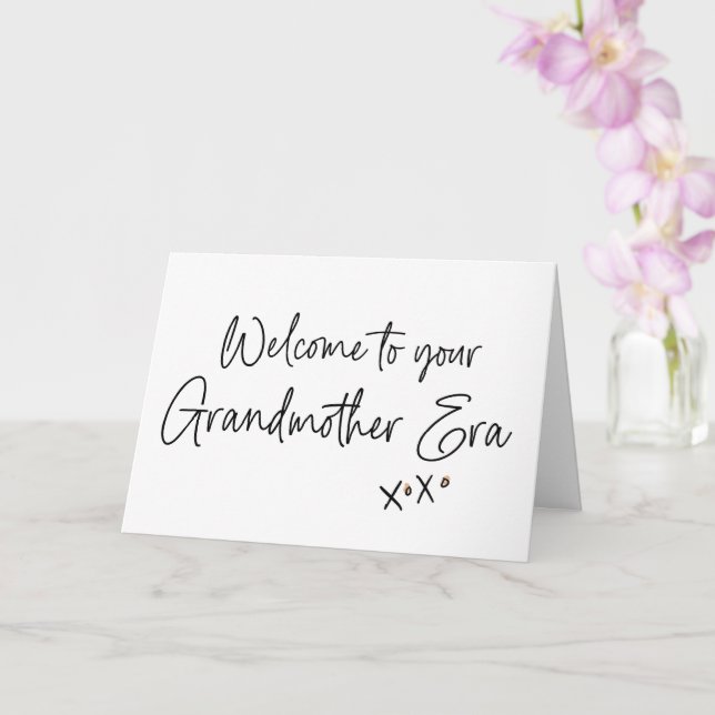 Großmutter Era Schwangerschaft Neue Baby-Offenbaru Karte (Orchidee)