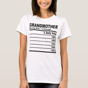 Großmutter Ernährung Fakten Personalisiert Frauen T-Shirt