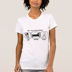Großmutter essen Schlaf-Hoffnung - Lungenkrebs T-Shirt