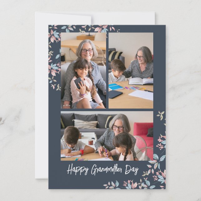 Großmutter-Foto-Collage Holiday Card Feiertagskarte (Vorderseite)