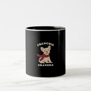 Großmutter-Geschenk Französische Bulldogmesse Zweifarbige Tasse