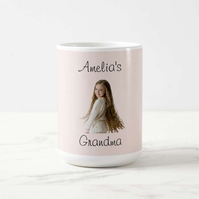 Großmutter-Geschenk - Name und Foto - Kaffeetasse (Mittel)