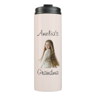 Großmutter-Geschenk - Name und Foto - Thermosbecher