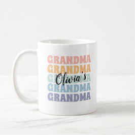 Großmutter-Geschenk personalisierte Mug Retro-Past Kaffeetasse