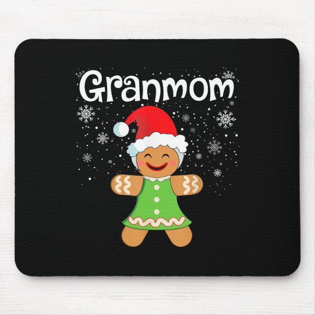 Großmutter Gingerbread Familie passt Weihnachtswei Mousepad (Vorne)