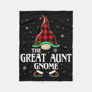 Großmutter Gnom Buffalo Plaid Familien Gruppe Weih Fleecedecke