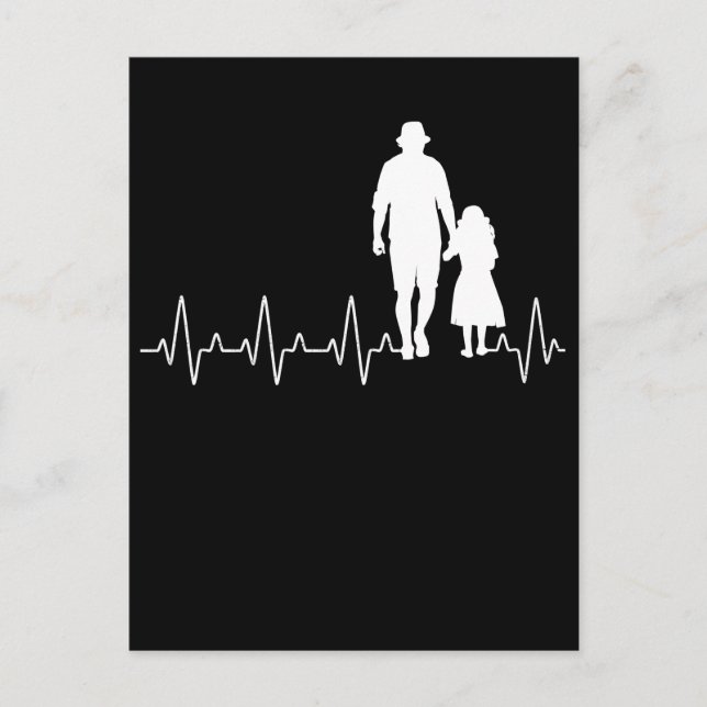 Großmutter Heartbeat Großes Kind Postkarte (Vorderseite)
