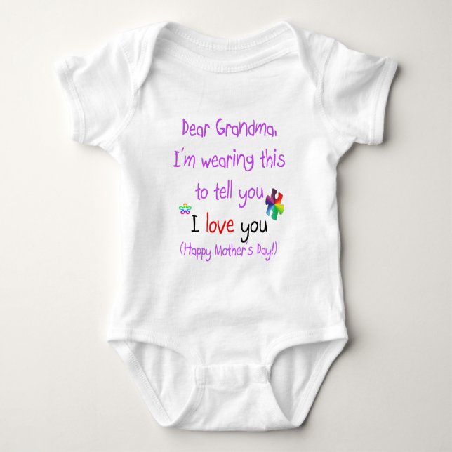 Großmutter, i-Liebe Sie! Baby Strampler (Vorderseite)
