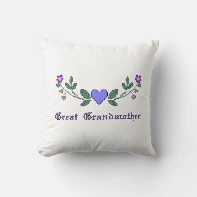 Großmutter-Kreuzstich Druckkissen Kissen (Vorderseite)