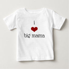 Großmutter Liebe Big Mama Oma Rotes Herz Baby T-shirt