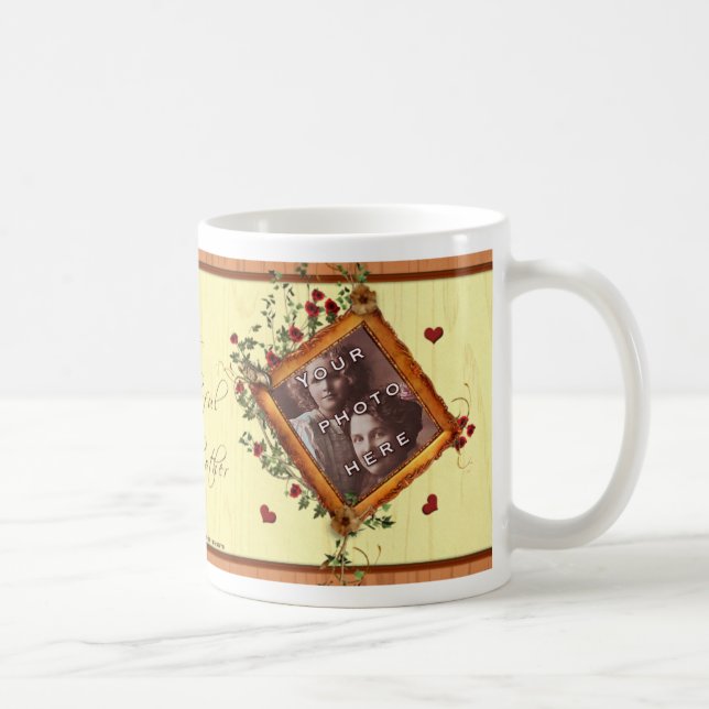 Großmutter Liebe Personalisiertes Foto Rahmen Tass Kaffeetasse (Rechts)