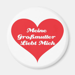Großmutter-Lieben ich deutsch Magnet