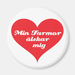Großmutter-Lieben ich schwedisch Magnet