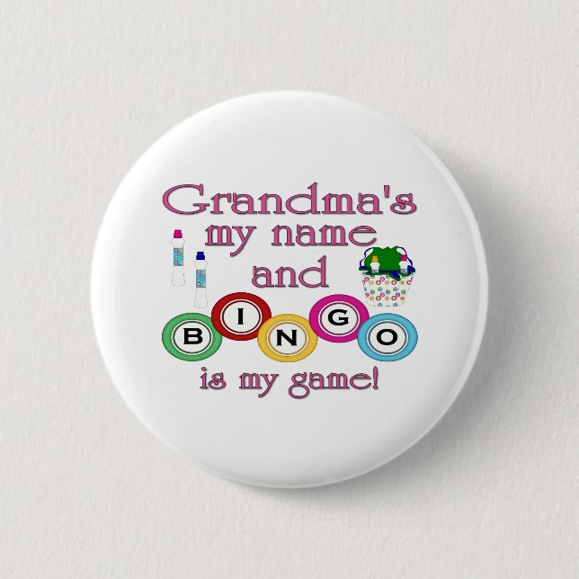 Großmütter mein Namensbingo ist mein Spiel Button (Vorderseite)