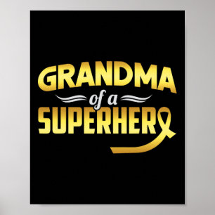 Großmutter mit Krebs im Kindesalter einer Superhel Poster