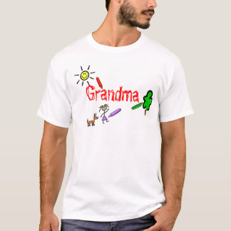 Großmutter mit Zeichenstiften T-Shirt