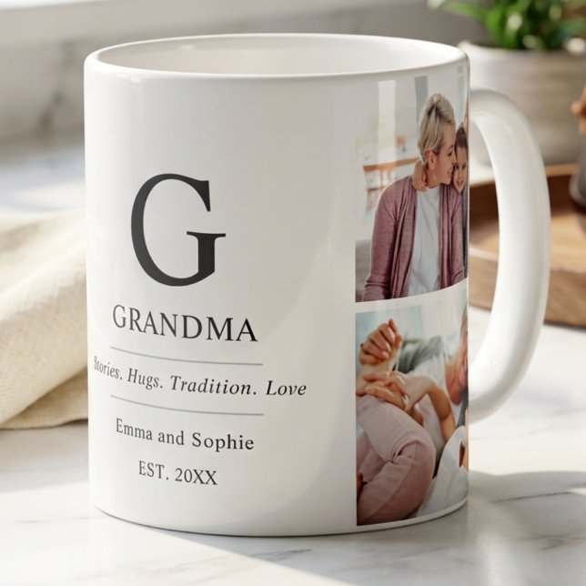 Großmutter Multi Foto Oma Typografie Cute Kaffeetasse (Von Creator hochgeladen)