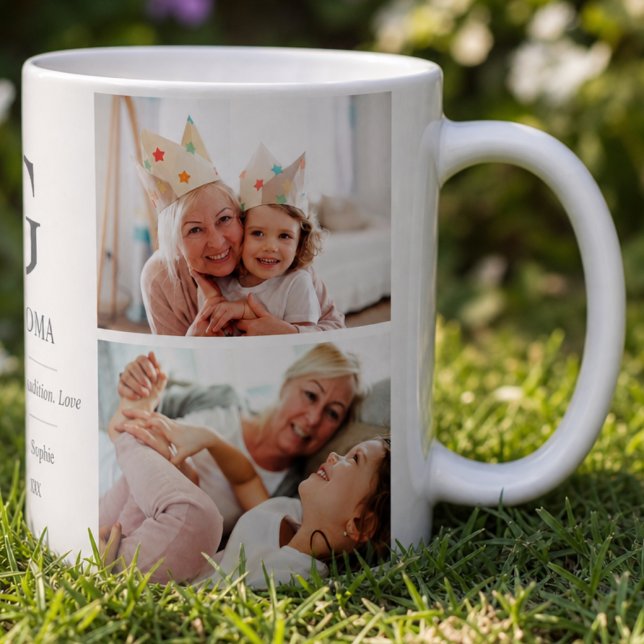 Großmutter Multi Foto Oma Typografie Cute Kaffeetasse (Von Creator hochgeladen)
